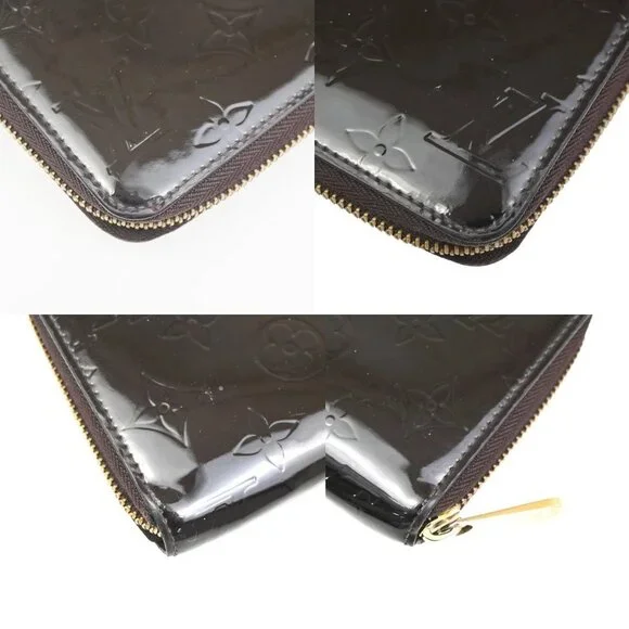 LOUIS VUITTON Zippy Long Wallet Monogram Vernis Leather Amarante M93522 67KC310